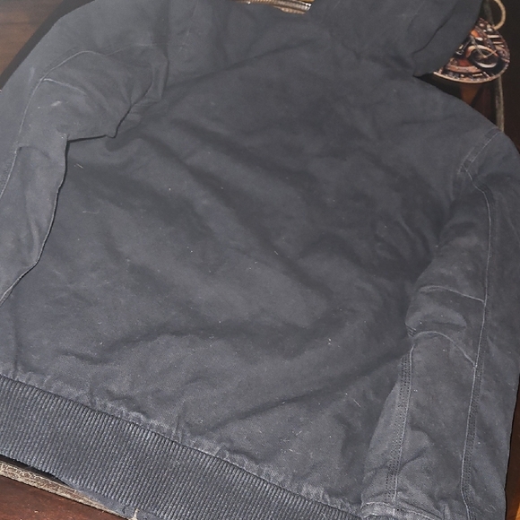 Carhartt Black Zip Hooded Insulated Jacket with Logo Patch XL - Picture 4 of 12